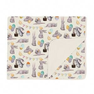 NEW KICKEE lightweight toddler blanket in natural egg hunt